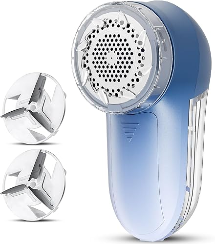Afeitadora de tela y removedor de pelusas, removedor de pelusa eléctrico, adaptador de CA o afeitadora de suéter a pilas, 3 alturas de afeitado,
