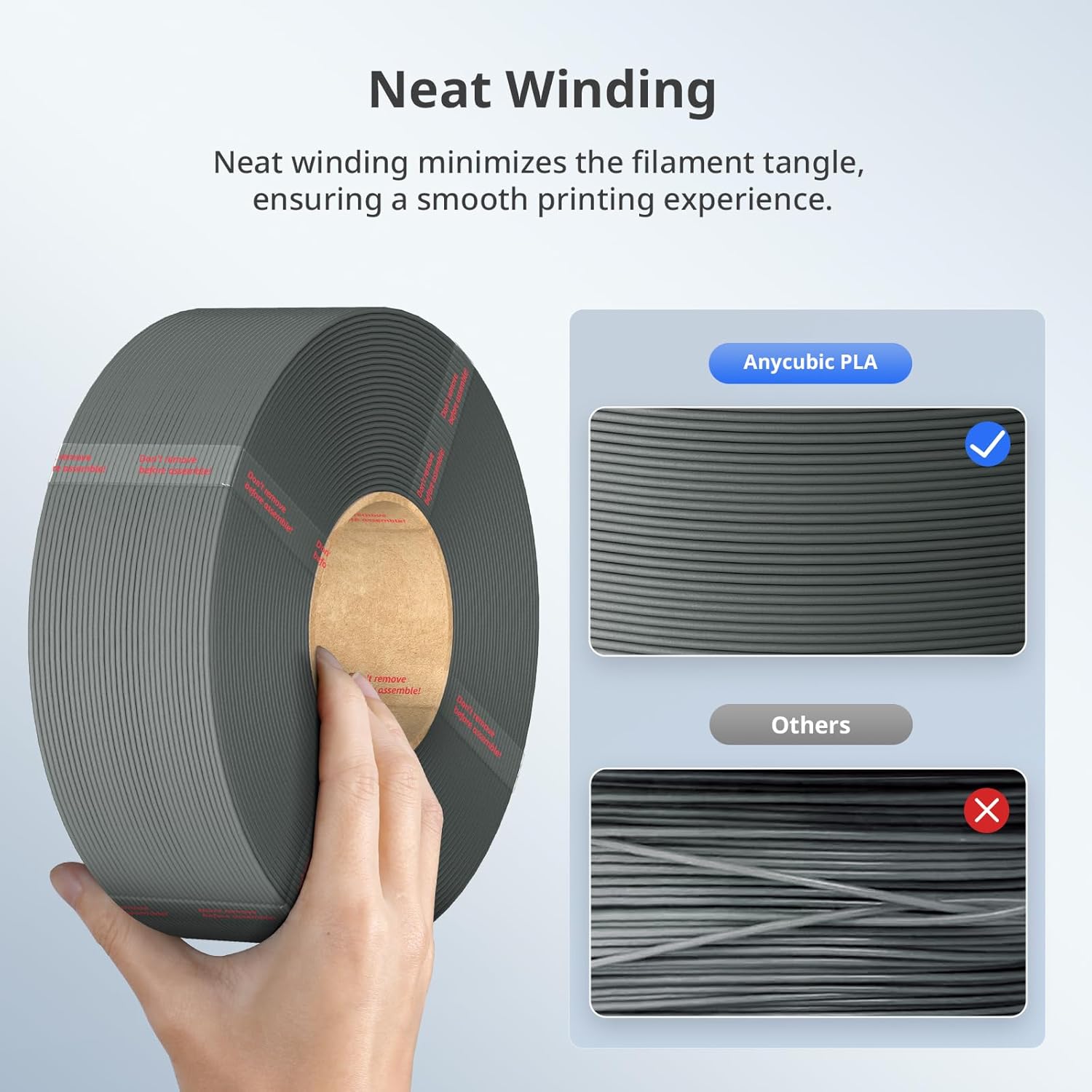 ANYCUBIC PLA Filament Refill 1.75mm, 3D Printer Filament, for Reusable Spools, Dimensional Accuracy +/- 0.02mm, Fit with Most Reusable Spools, 1KG, Green - Image 5