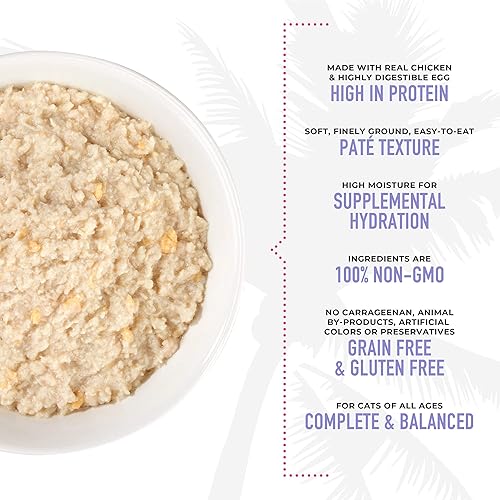 Miniatura 5 de Tiki Cat Luau Pâté, receta de pollo y huevo en caldo de pollo, nutrición equilibrada sin granos, comida enlatada húmeda para gatos, para todas las