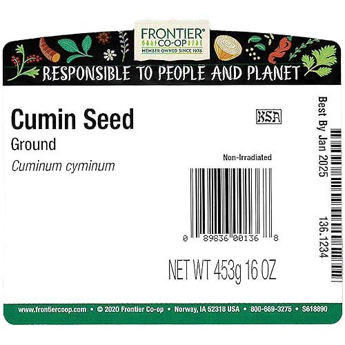 Miniatura 2 de Frontier Co-op Semilla de comino, bolsa a granel de 1 libra, condimento de comino molido, sabor robusto, polvo perfecto para chile, sopas, guisos,