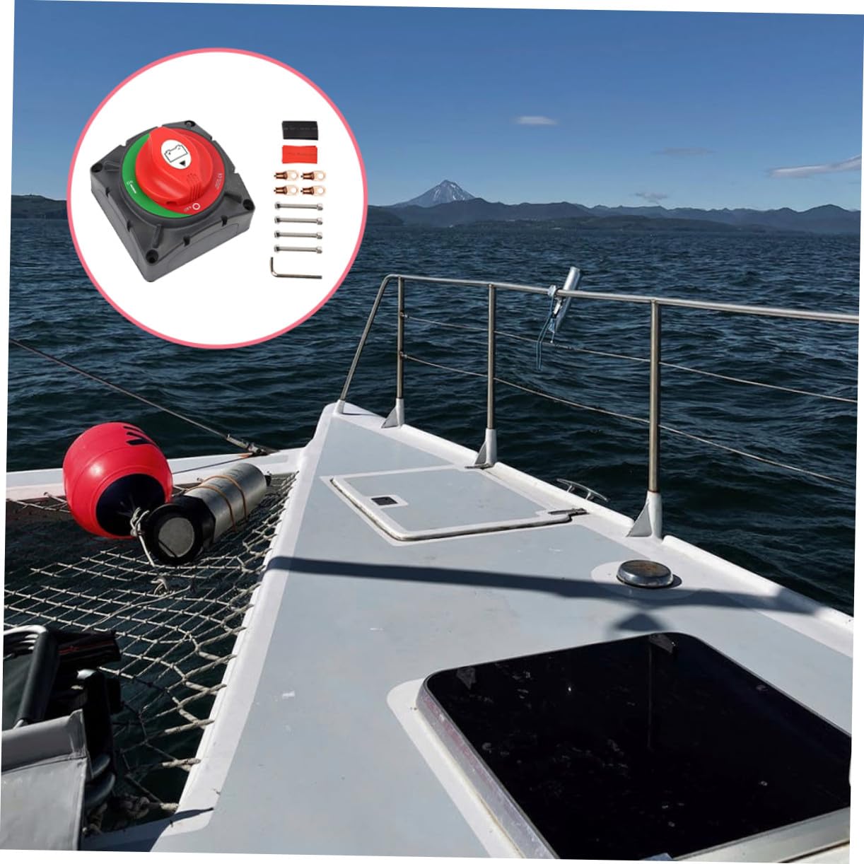 MAGICLULU Interrupteur Principal de Déconnexion de Batterie 600A, en Plastique et Laiton, Protection pour Remorques de Voyage et Bateaux, 1 Jeu