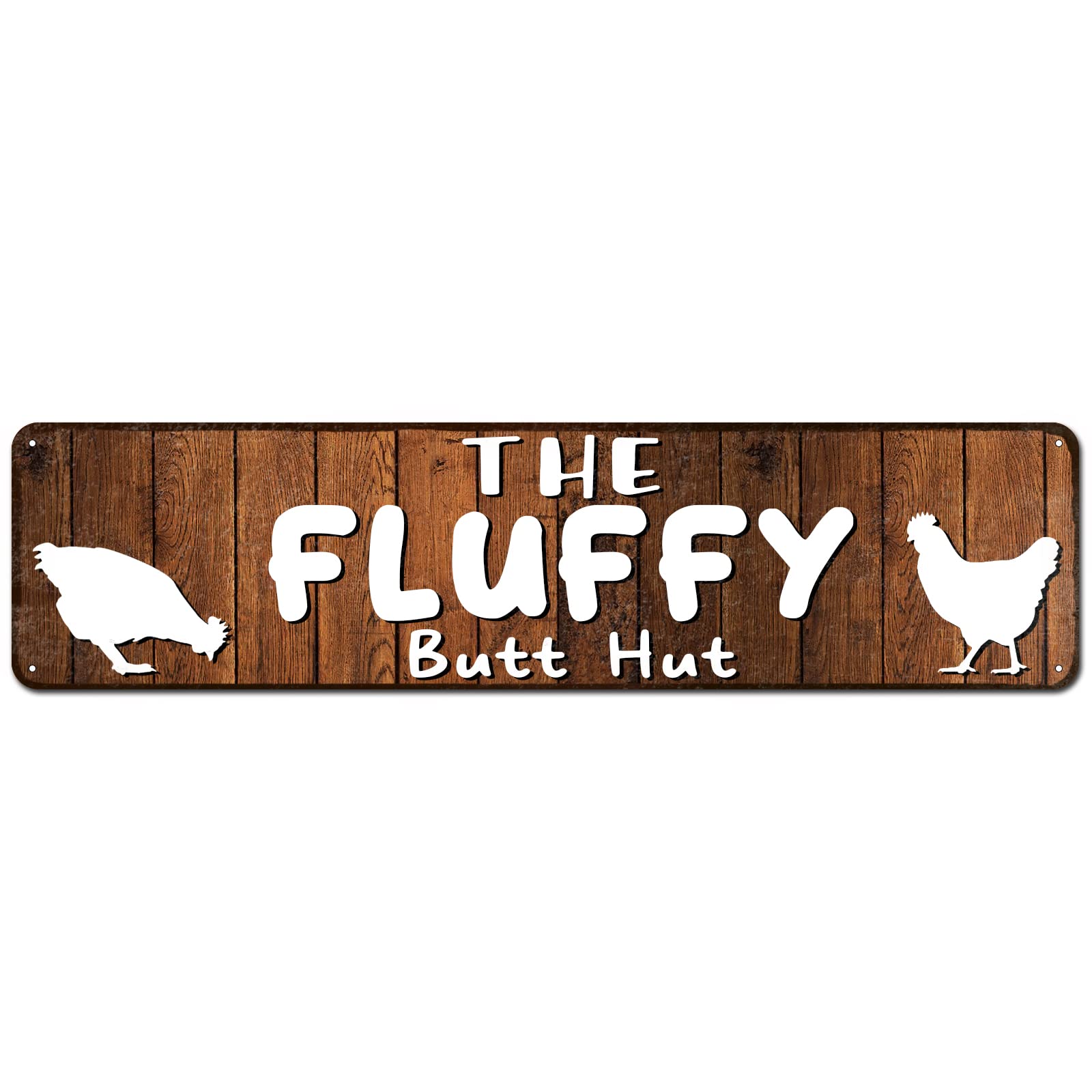 peiyeety Theffy Butt Hut Chicken Sign 16" x 4" - | Chicken Coop Accessories for Feeder - Gifts for Lovers | Funny Decor Signs for Nesting Box