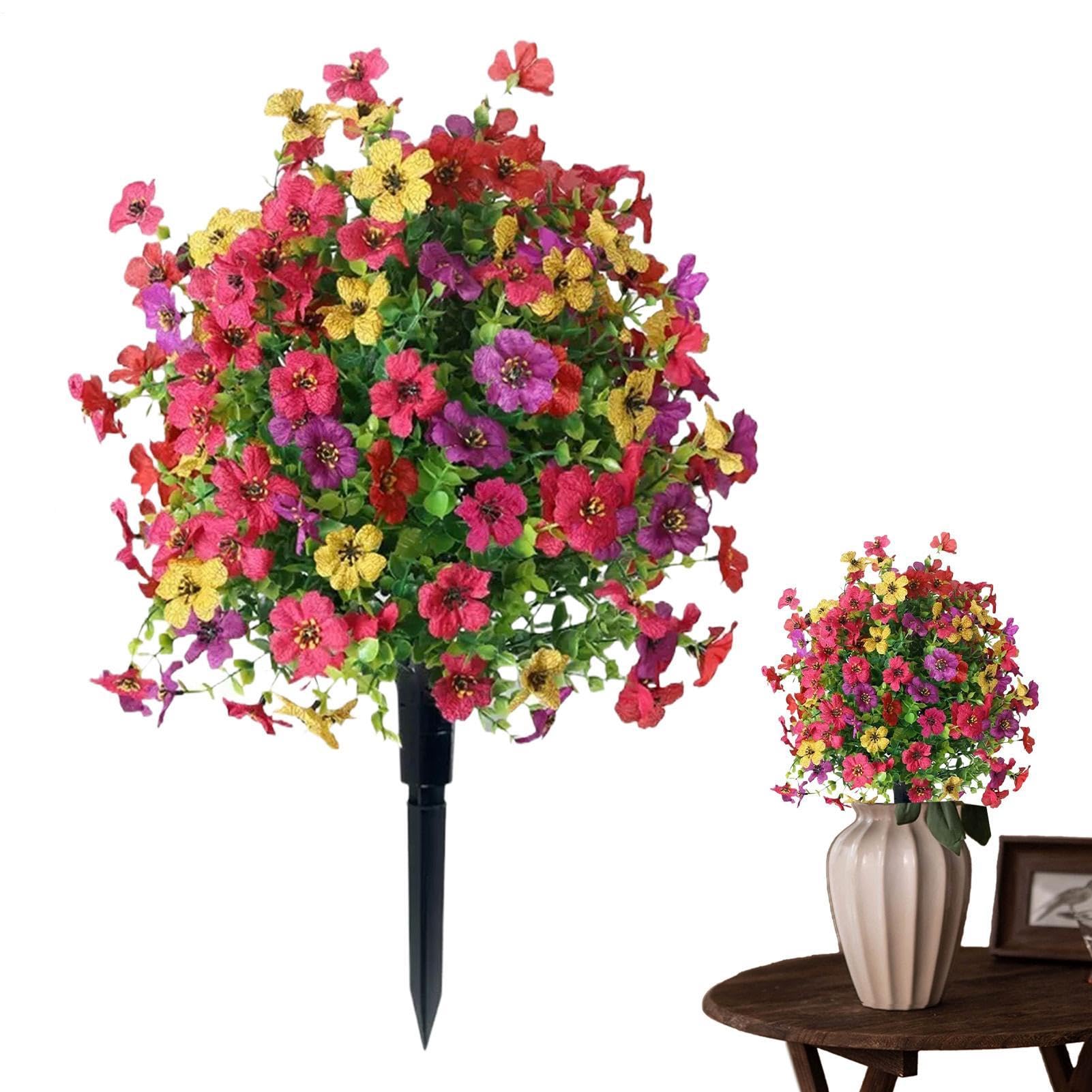 Fleurs de printemps artificielles réalistes et fausses fleurs de jardin