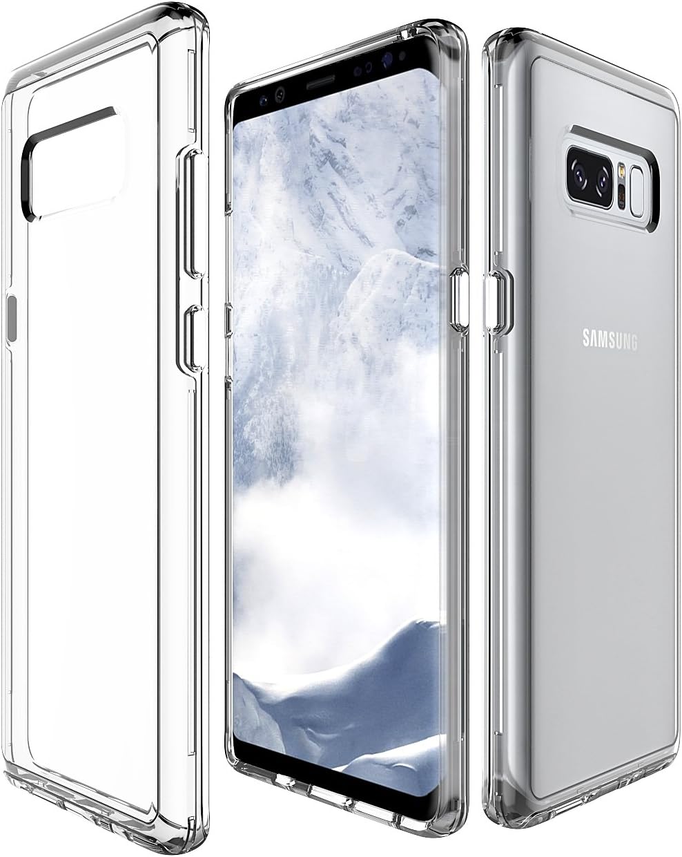 Otufan Galaxy Note 8 Case, Premium Shock Absorption Clear Bumper Case with Scratch Resistant Protective Case Back Hard Cover for Samsung Galaxy Note 8 (Clear)