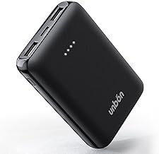 UNBON Batterie Externe USB 10000mAh pour Gilet Chauffant, Power Bank Mini Ultra Compact Légère, Batterie de Secours Chargeur Portable avec 2 Ports de Sortie USB-A pour Veste Chauffante et Smartphone