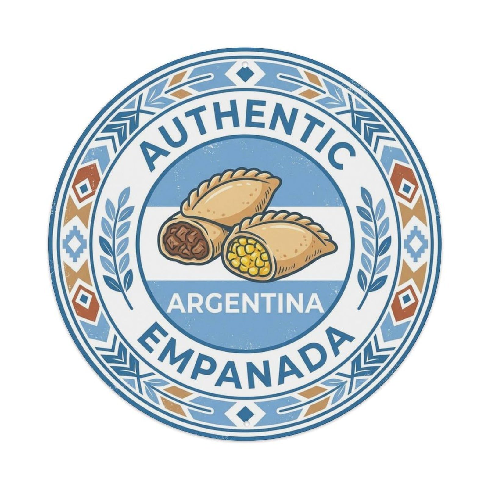 Argentina Travel Empanada Argentine Savory Pastry Metal Tin Sign