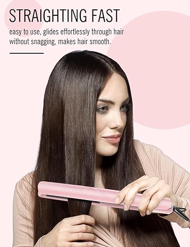 Miniatura 3 de Plancha de pelo de 1 pulgada  Plancha de pelo profesional de cerámica  alisadora de doble voltaje para todo tipo de cabello