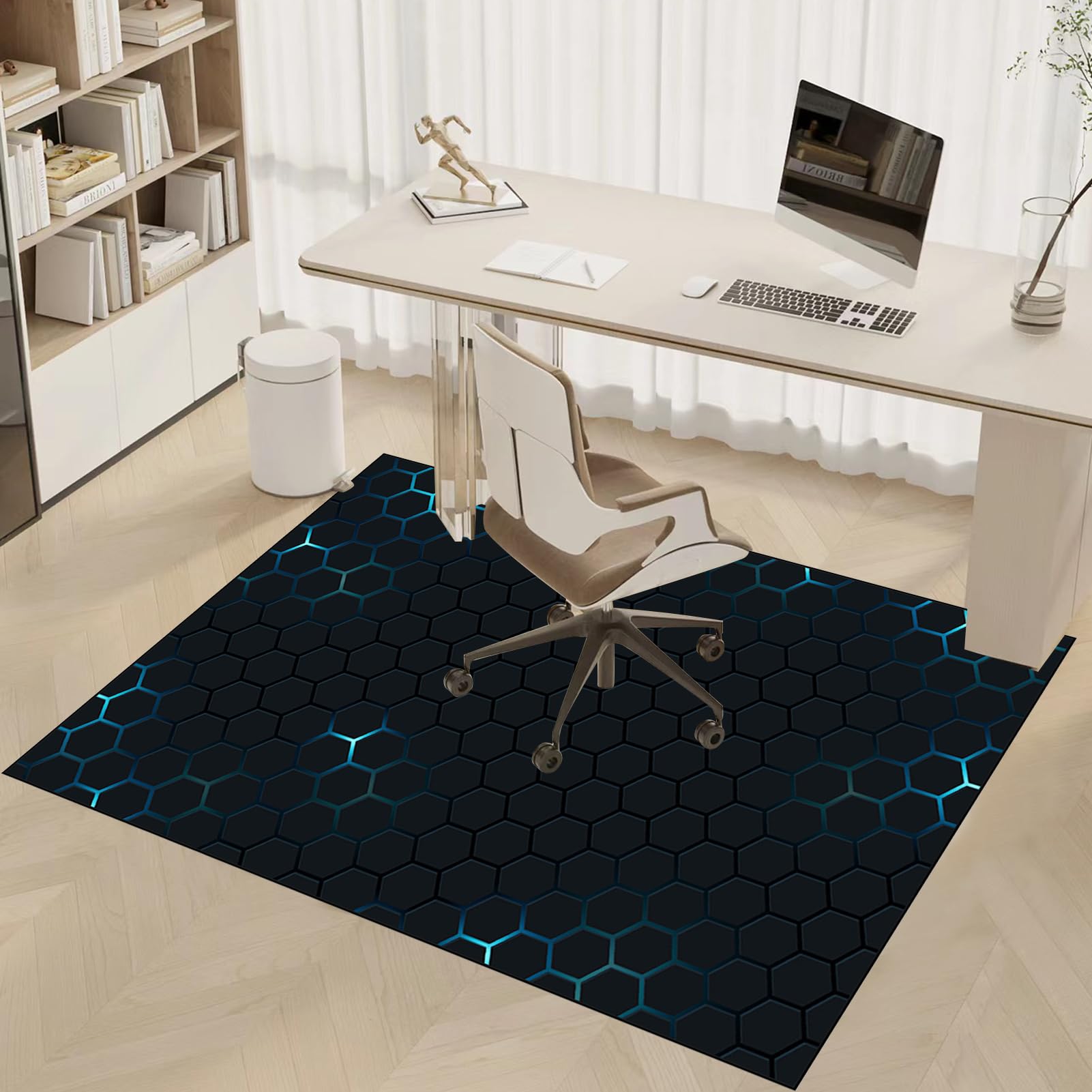 Tapete de Protección de Madera/baldosas Alfombrilla para Silla de Oficina Alfombra Silla Gaming Oficina Escritorio Gamer Alfombrilla Protector Suelo Silla Ruedas 80 x 160 cm