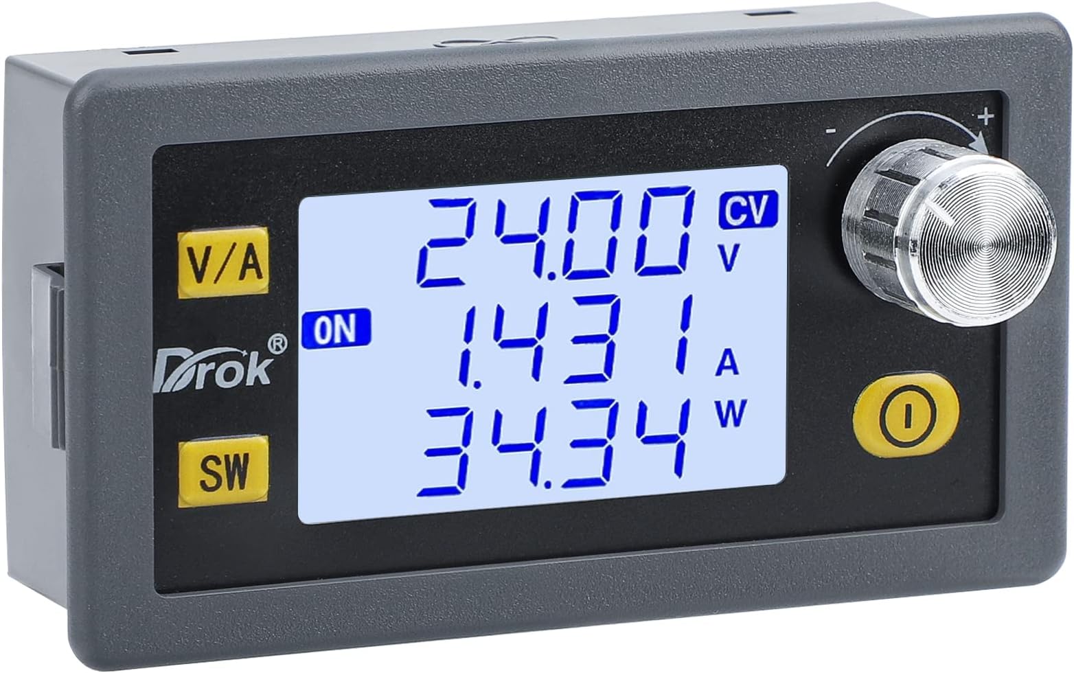 DROK Buck Boost Converter, DC 5.0-30V to 0.6-30V 4A 35W Adjustable Voltage Regulator LCD Display 6V 9V 12V 24V Power Supply Module, CC CV Step Up Step Down Voltage Stabilizer for Car RV Golf Cart