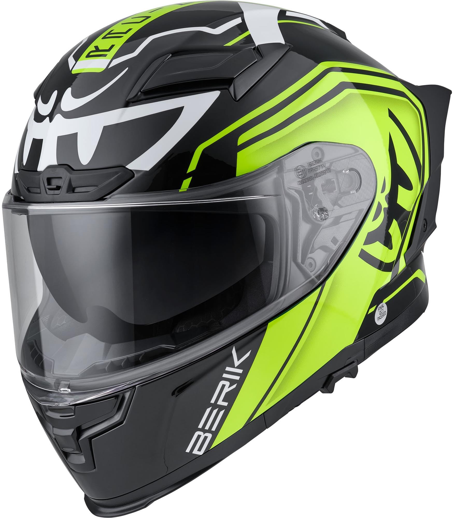 Berik FF871 Mapuro Casque, blanc/noir/gris, XS