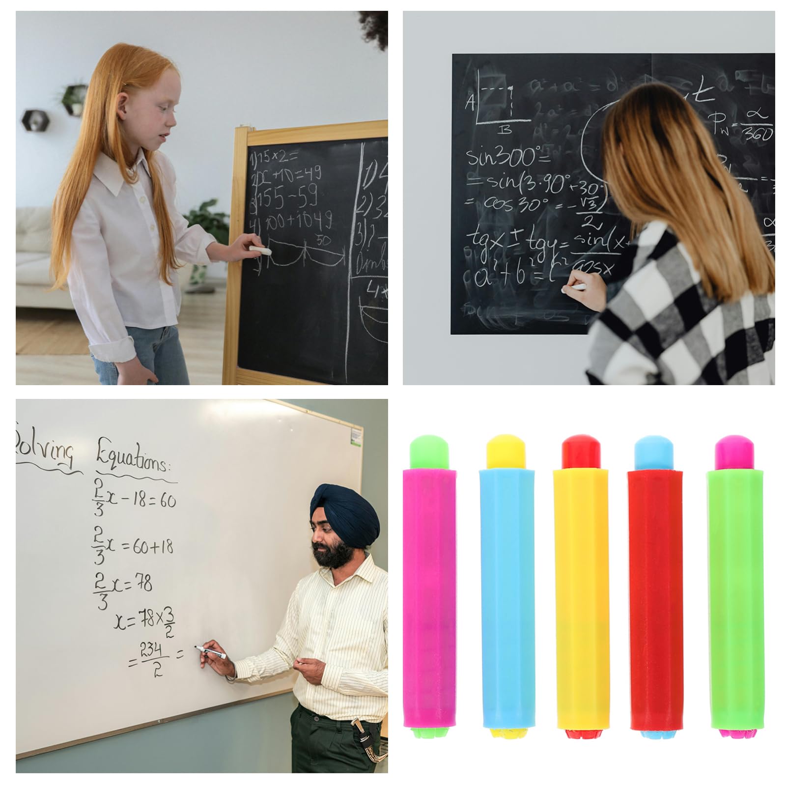 150stücke Verstellbare Pulverhalter Bunte Kreideclips Für Lehrer Wiederverwendbar Einfach Zu Reinigen Geeignet Für Kreative Projekte Und Unterricht