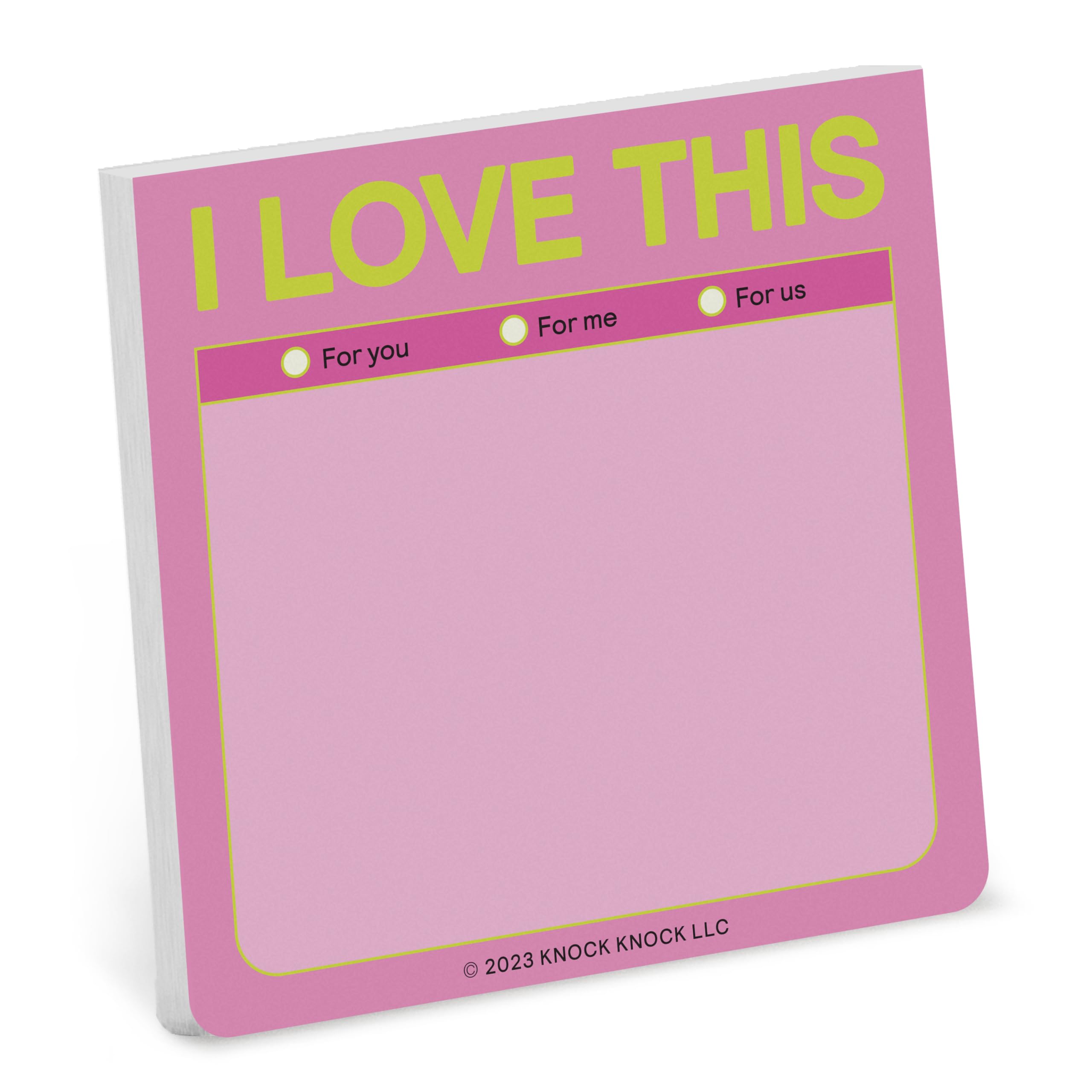 Knock Knock I Love This Sticky Note (Pastel) (Knock Knock Sticky Notes)
