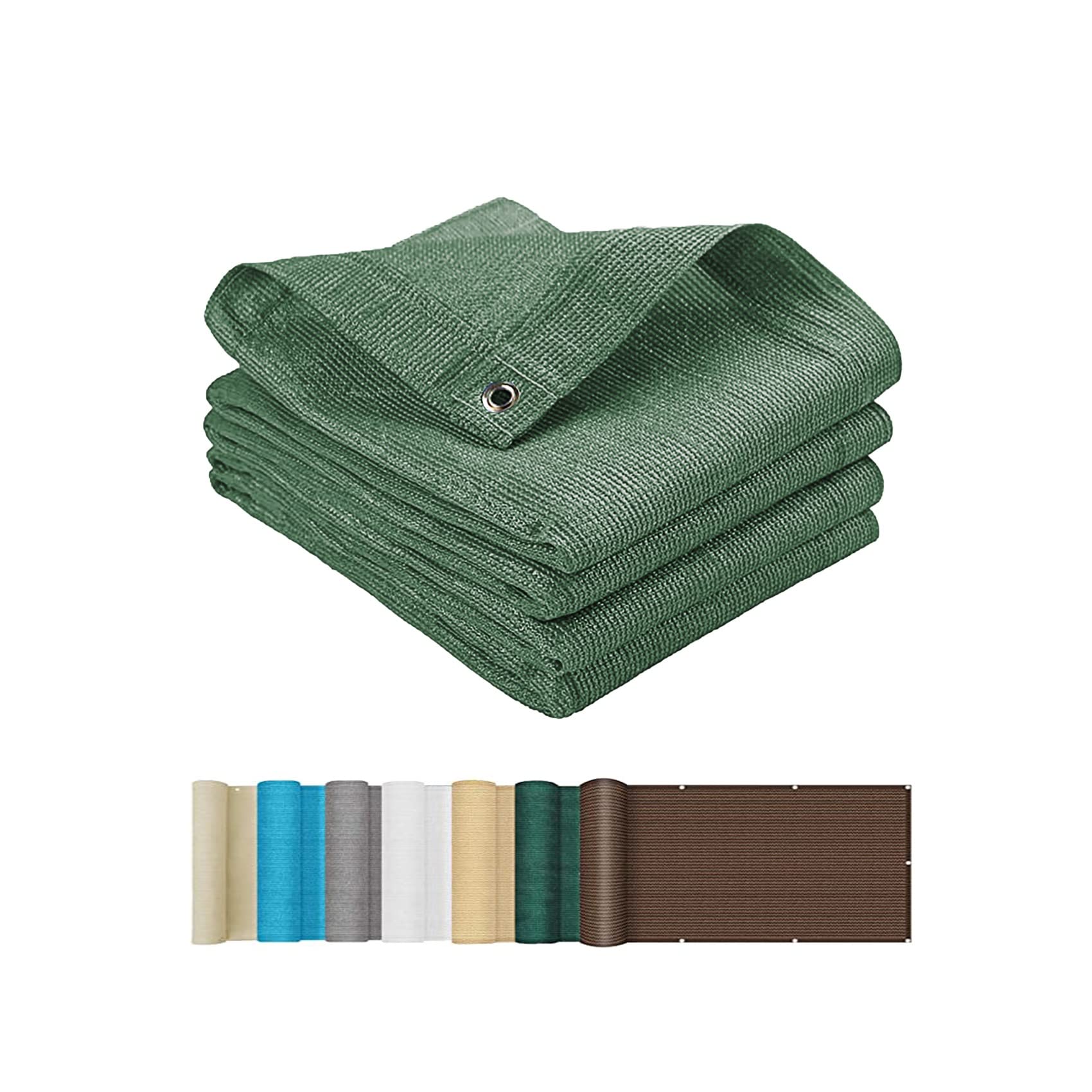 KLGFBDC Outdoor Privacy Screen 2.8 x 6.5 mBreathable & WaterResistant Sun Shade Sail Rectangle with Grommets & Ropes for Patio Balcony & Garden Dark Green