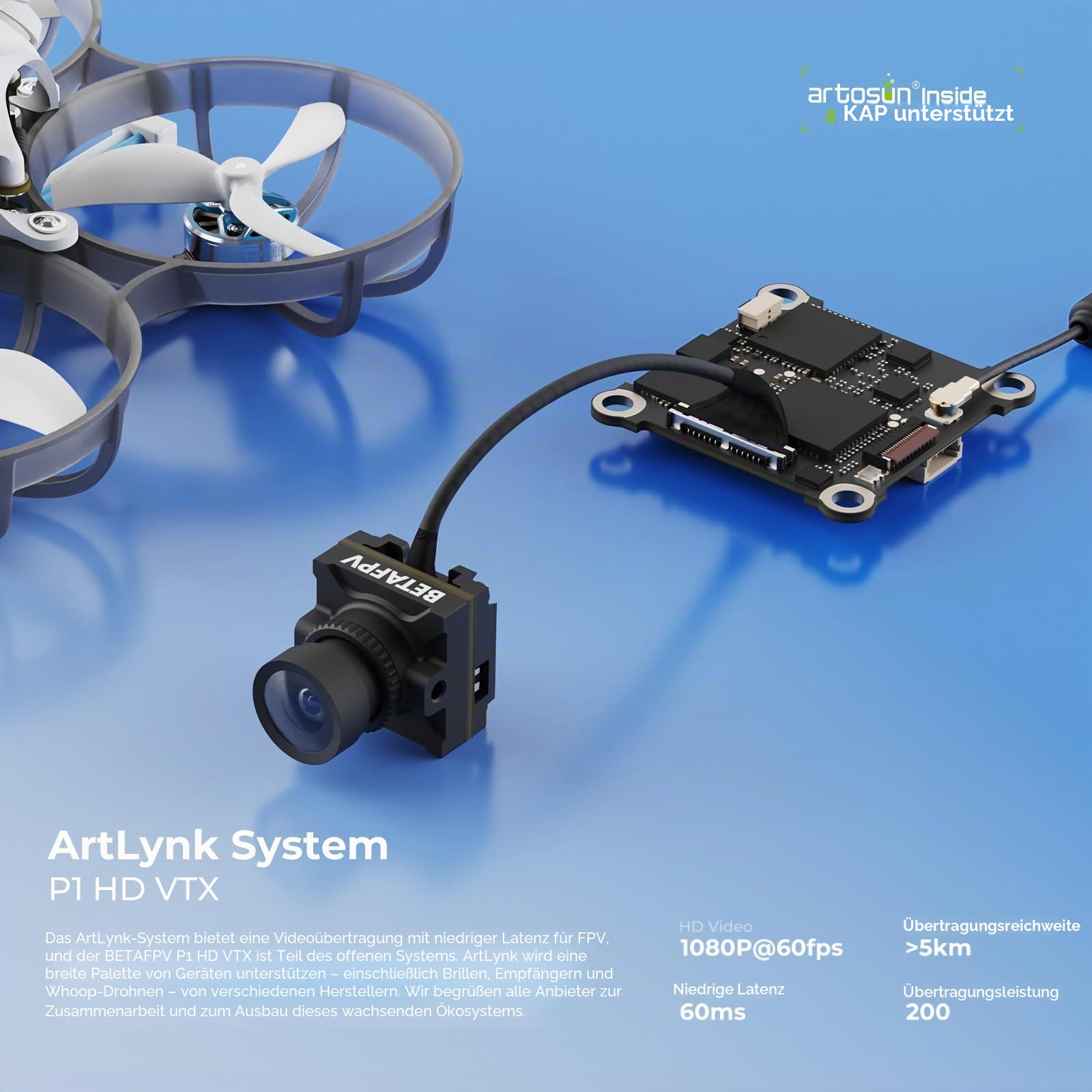 BETAFPV Meteor75 Pro P1 1S Brushless Whoop with 1080P HD VTX for Cinematic | 170° FOV CMOS sensor, Compatible with Matrix 1S 3IN1 HD FC, 1102 22000KV Motor, 45mm 3-Blade Prop, Fly Time Up to 5.5Min