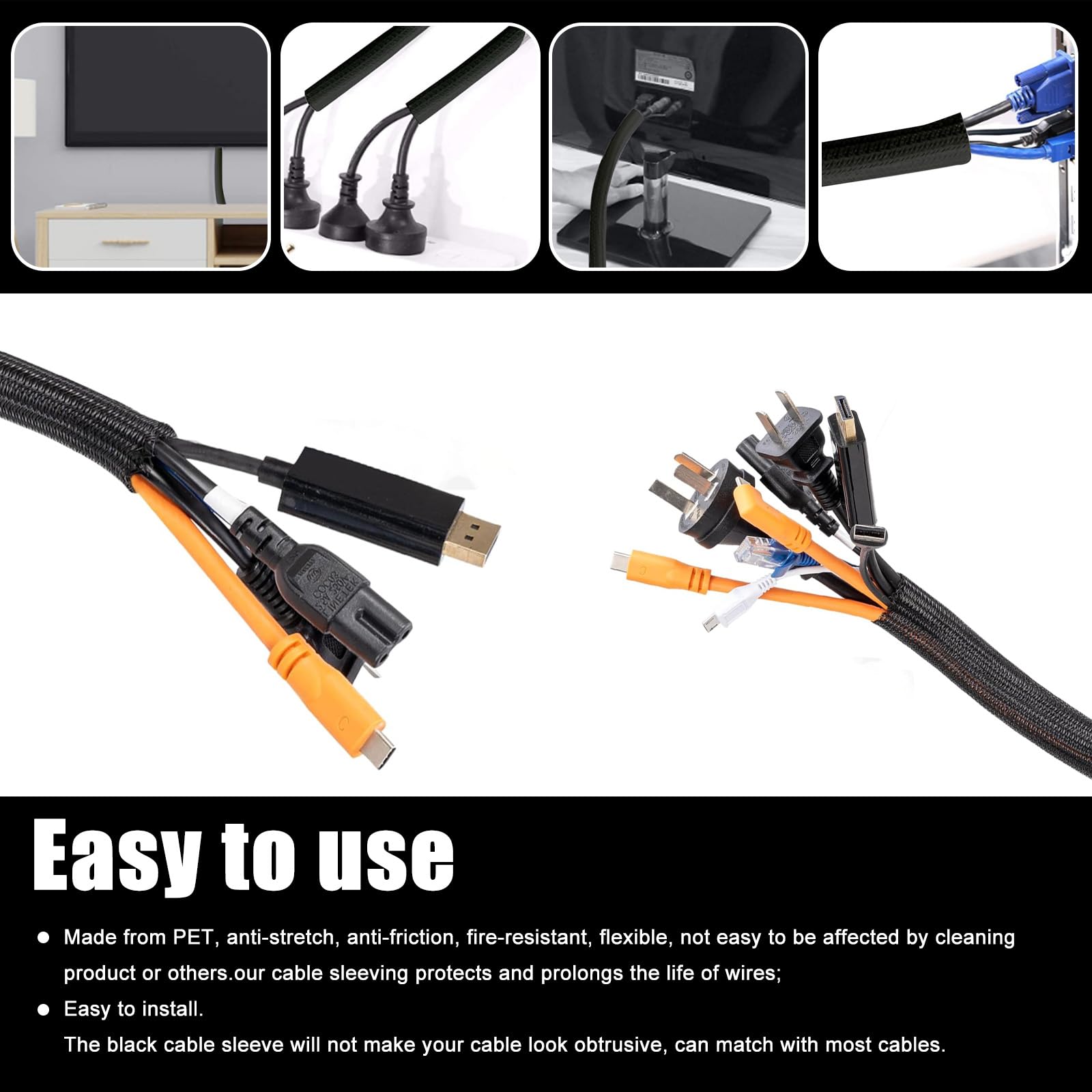 Canalina Organizzatrice Cavi Grigia 2m - Guaina Passacavi Per Nascondere Cavi TV E Ufficio - Foto 11