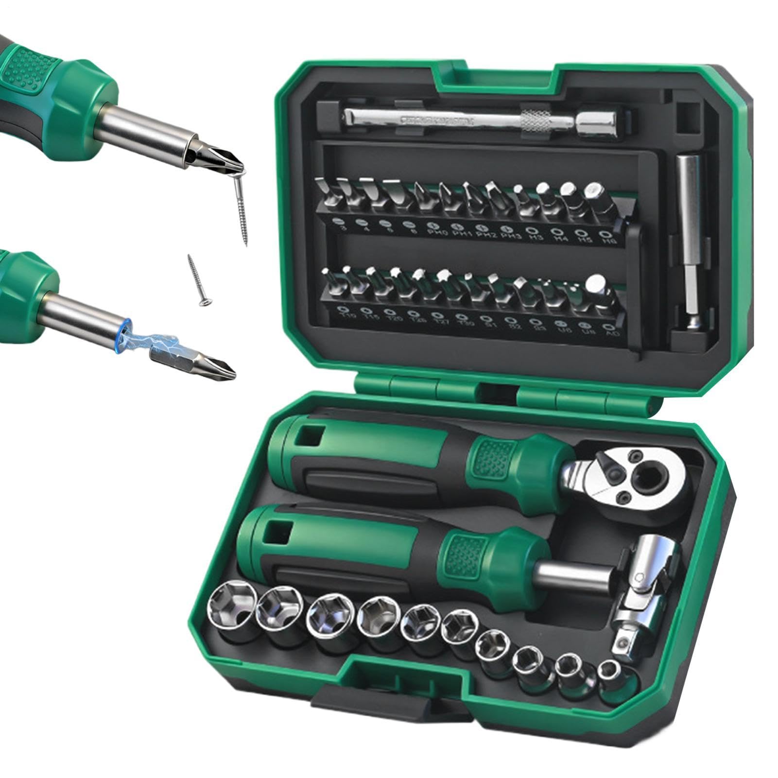 Set di chiavi a cricchetto Attrezzo magnetico a cricchetto per riparazioni | Set di chiavi riparazioni auto per meccanici fai da te e domestici automotive officina industria garage elettrodomestic