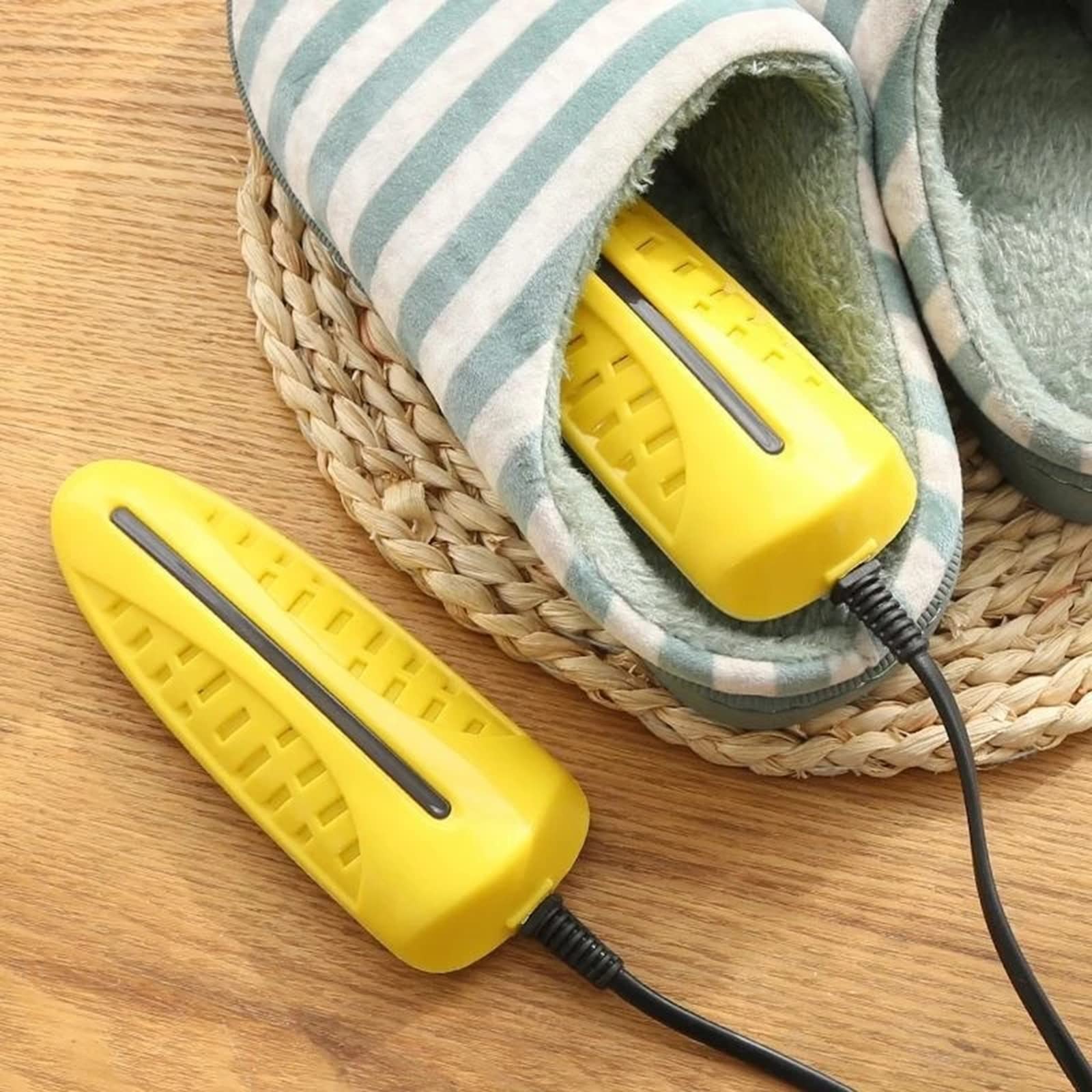 Elettrico, Scaldapiedi Portatile Multifunzione Domestica per Asciugare Scarpe Stivali Guanti Calzini,Giallo 22~35 Iarde