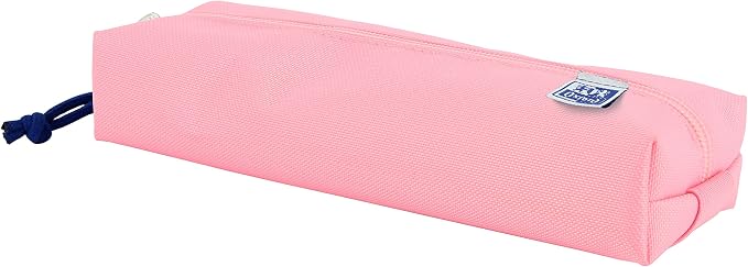Estuche Rectangular Oxford Kangoo Rosa de 22 cm con Goma