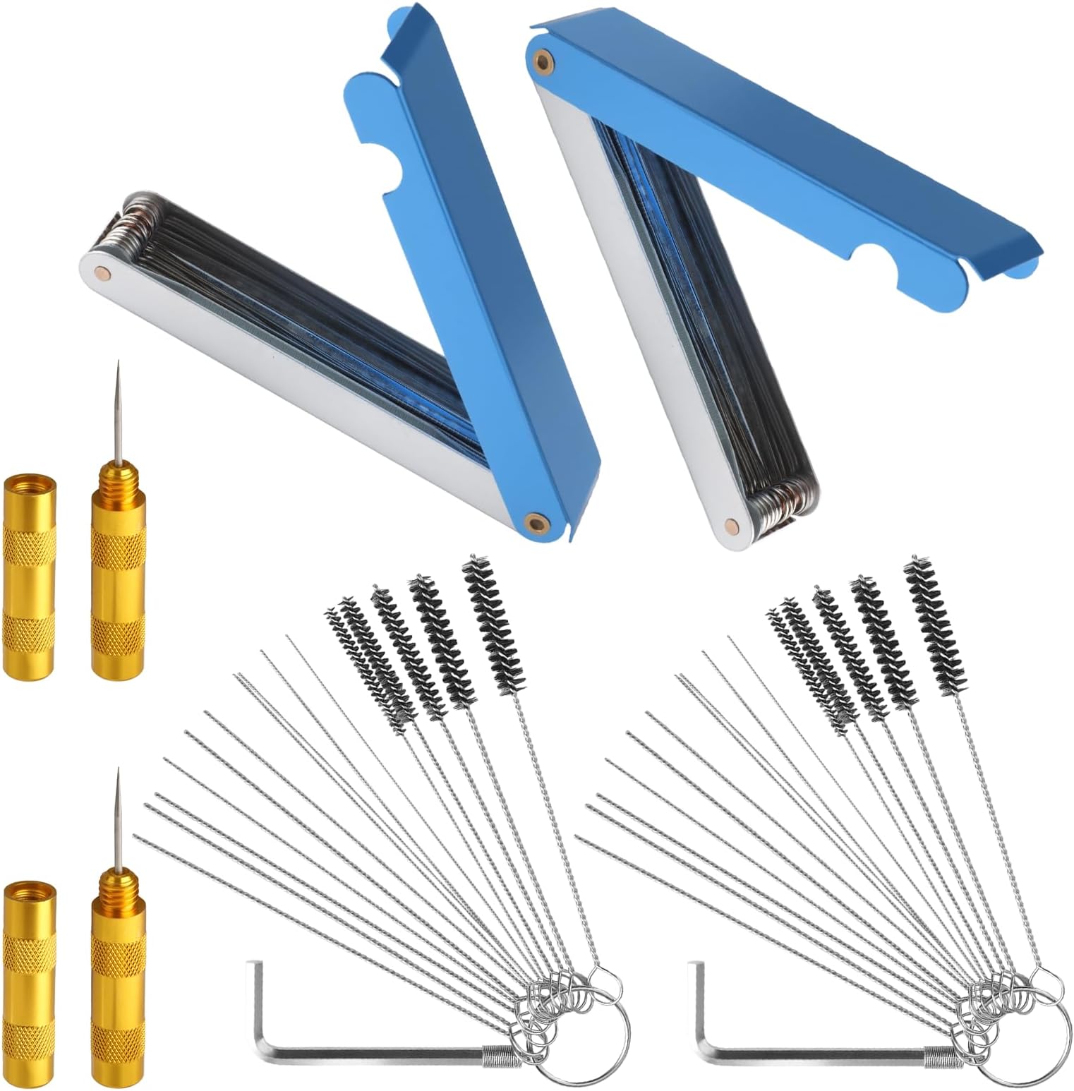 6 Pack Carburetor Cleaner Kit, Torch Tip Dirt Removal Set for Jets Nozzles Orifices, Throttle Body Tools for Chainsaw Motorcycle ATV Carb Welding Stove Shower Head Maintenance