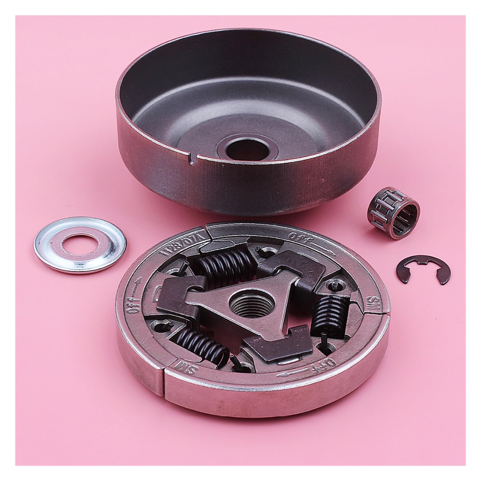 Kit de arandela de cojinete de Aguja de Tambor de Embrague de 7 Dientes de 3/8 for Stihl 036 MS360 MS 360 Repuesto de Motosierra