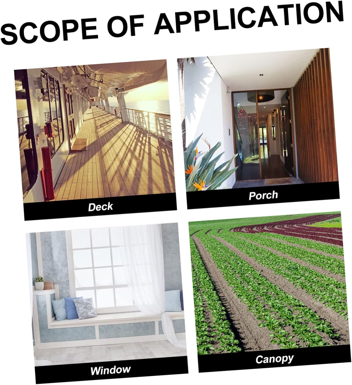 NUOBESTY Waterproof Windproof Tarp for Pool Sunlight Room and Balcony Heavy Duty Outdoor Cover UV Resistant and Sturdy for Outdoor Use