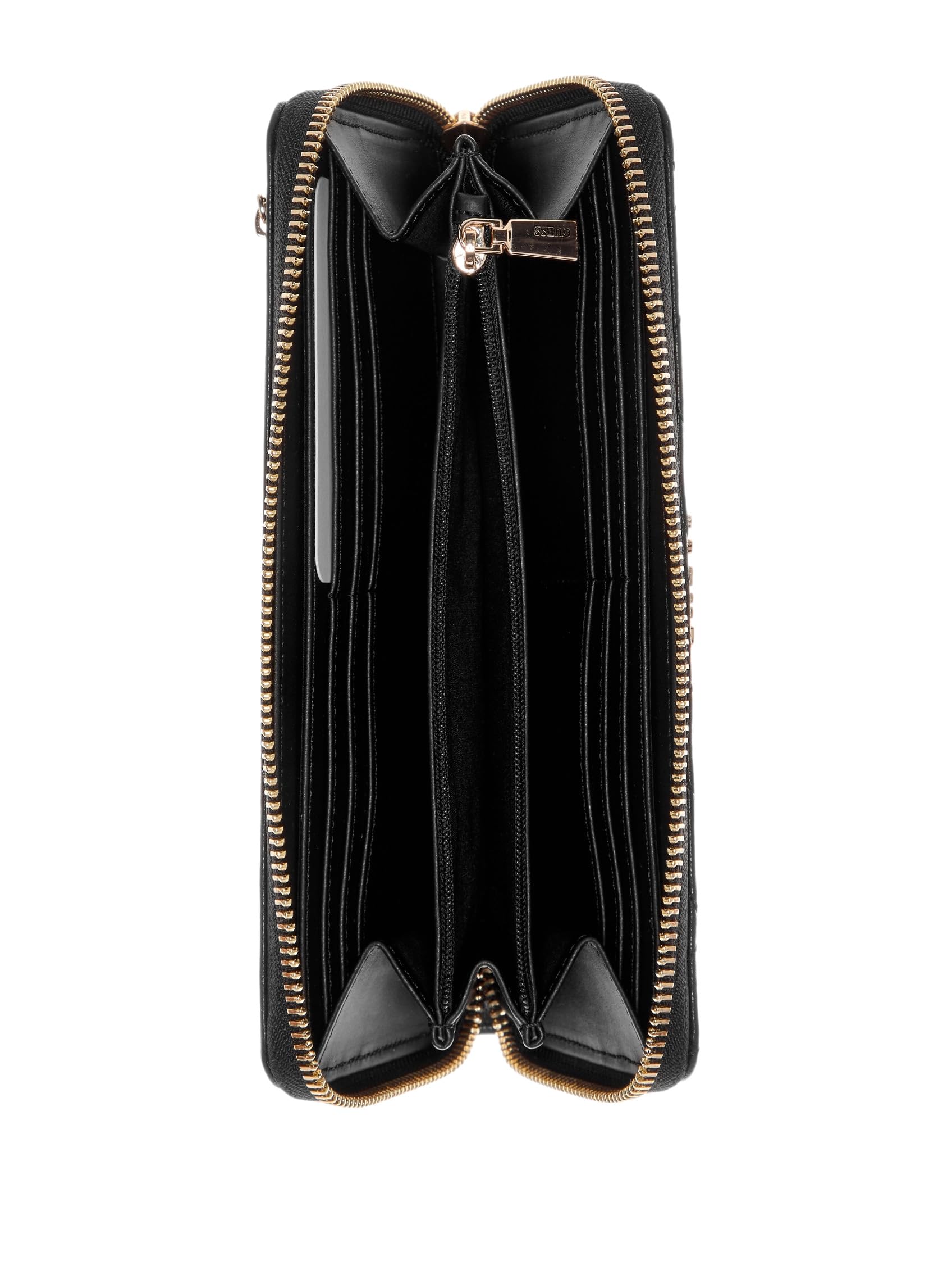 GUESS portafoglio Gregoria SLG Large Zip Around Wallet Black nero