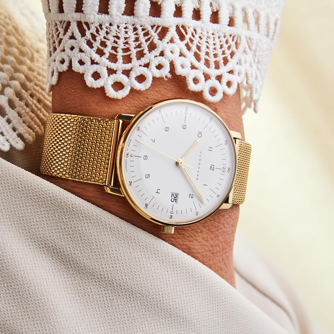 JUNGHANS max Bill Damenuhr mit Saphirglas Goldfarben 47/7452.46