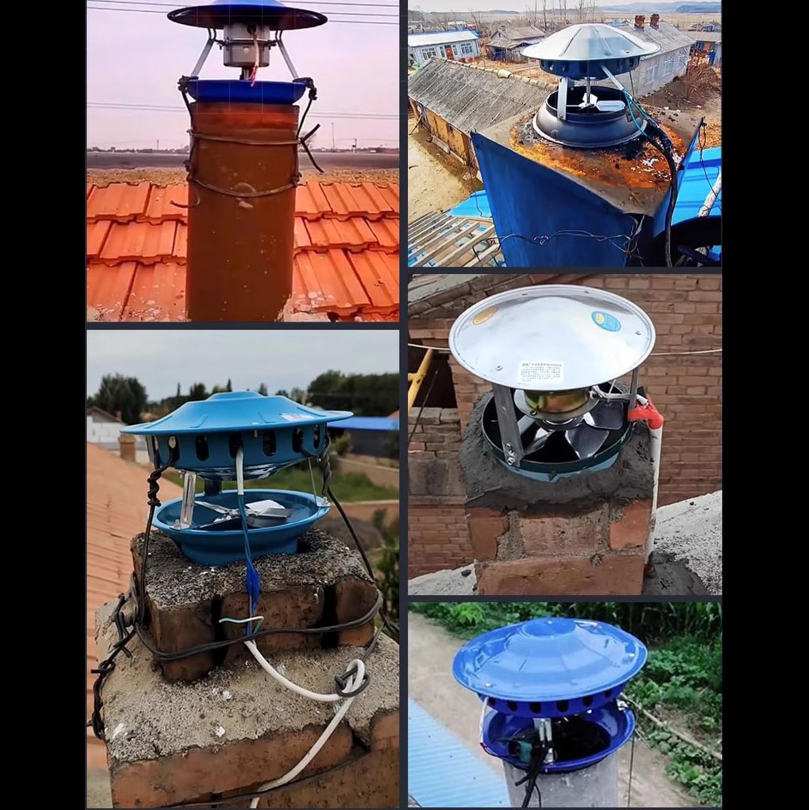 Wentylator kominowy 120W Komin domowy urządzenie do palenia Piec wyciągowy Wentylator wyciągowy dymu i przeciwdymowy Wentylator kominkowy Dmuchawa