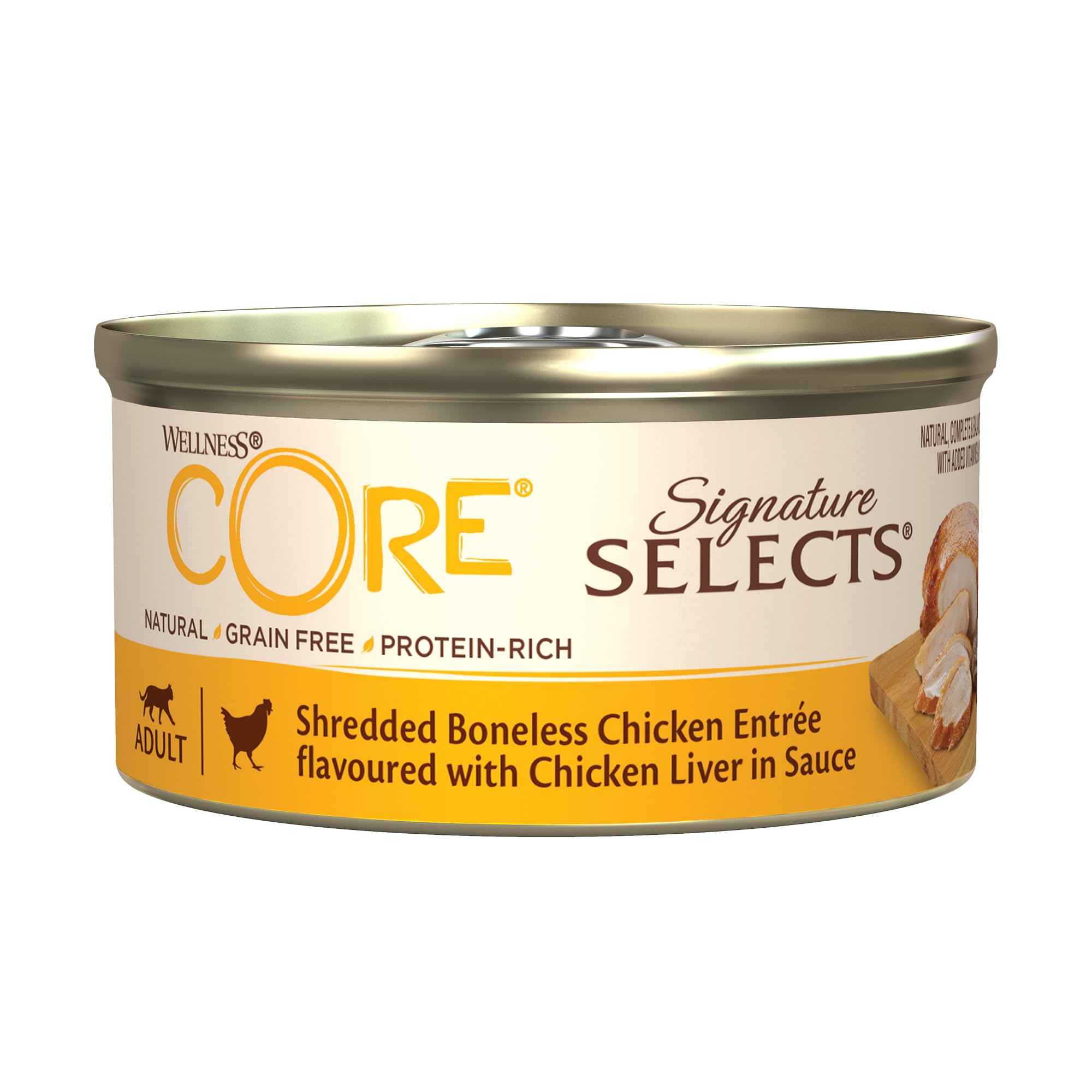 Wellness CORE Signature Selects 8 x 79g, Multipack Poulet/Dinde – Sélection pour Chats Adultes, sans Céréales, Naturelles, Hypoallergénique, Riche en protéines, À Haute Teneur en Viande,