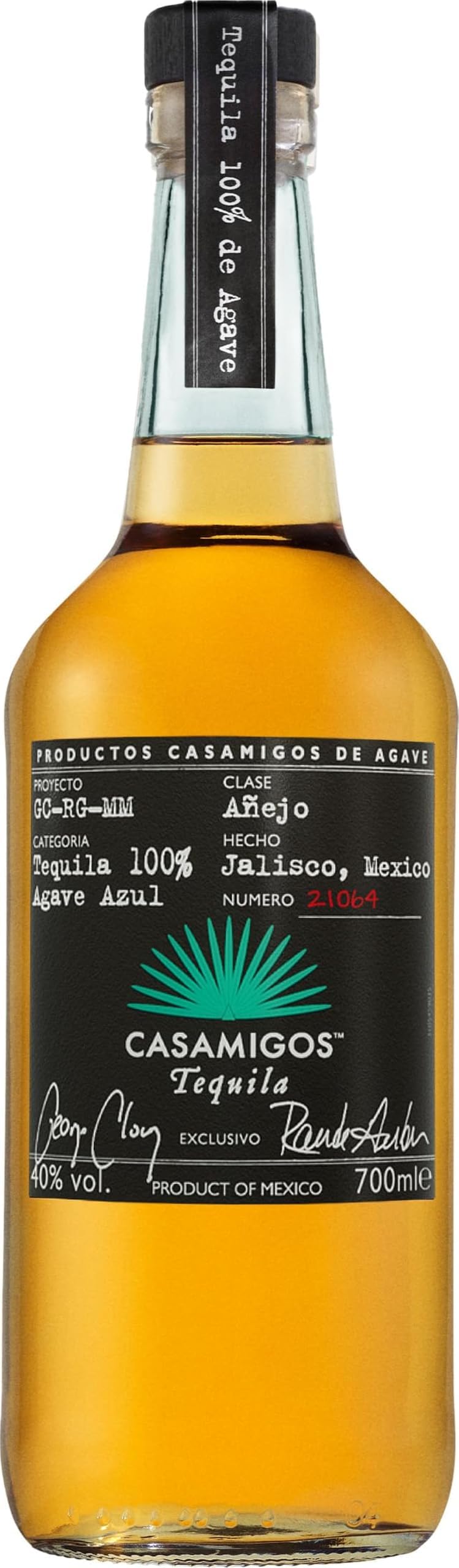Anejo Tequila | 40% vol | 70cl | Notes of Caramel & Vanilla | Small Batch Sipping Tequila | Recommended for Cocktails & other Alcohol Drinks | Made from Blue Weber Agave