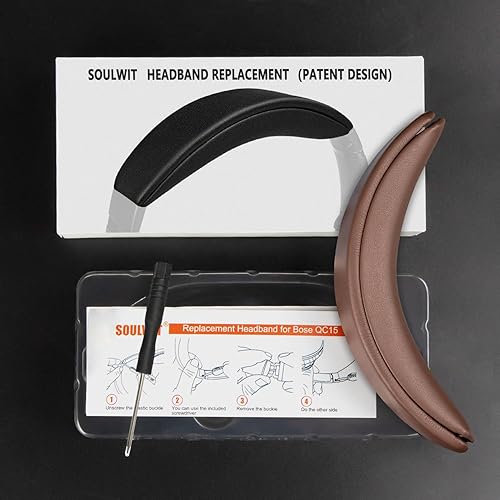 Miniatura 7 de SOULWIT Cubierta De La Diadema Para Bose QuietComfort 15 (QC15)QuietComfort 2 (QC 2) Auriculares, Reemplazo De La Almohadilla De La Correa De La