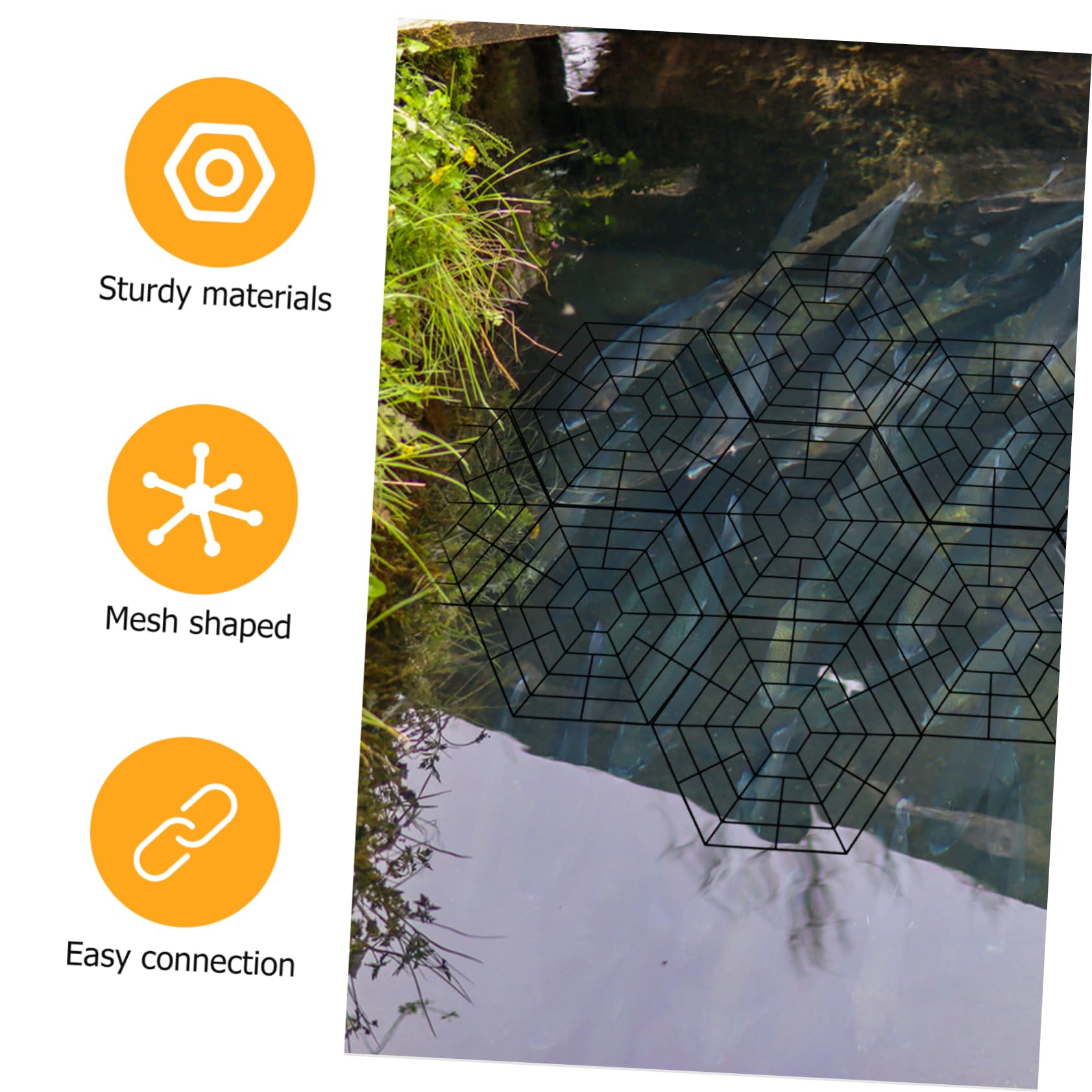 SUPVOX 15piezas Redes Duraderas para Estanques Accesorios De Seguridad Flotantes Protección contra Peces De Estanque