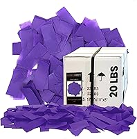 Vista 22 de Ultimate Confetti, Confeti biodegradable marrón – Confeti rectangular de papel de seda aleteado para uso en cañones y lanzadores – Confeti del Día