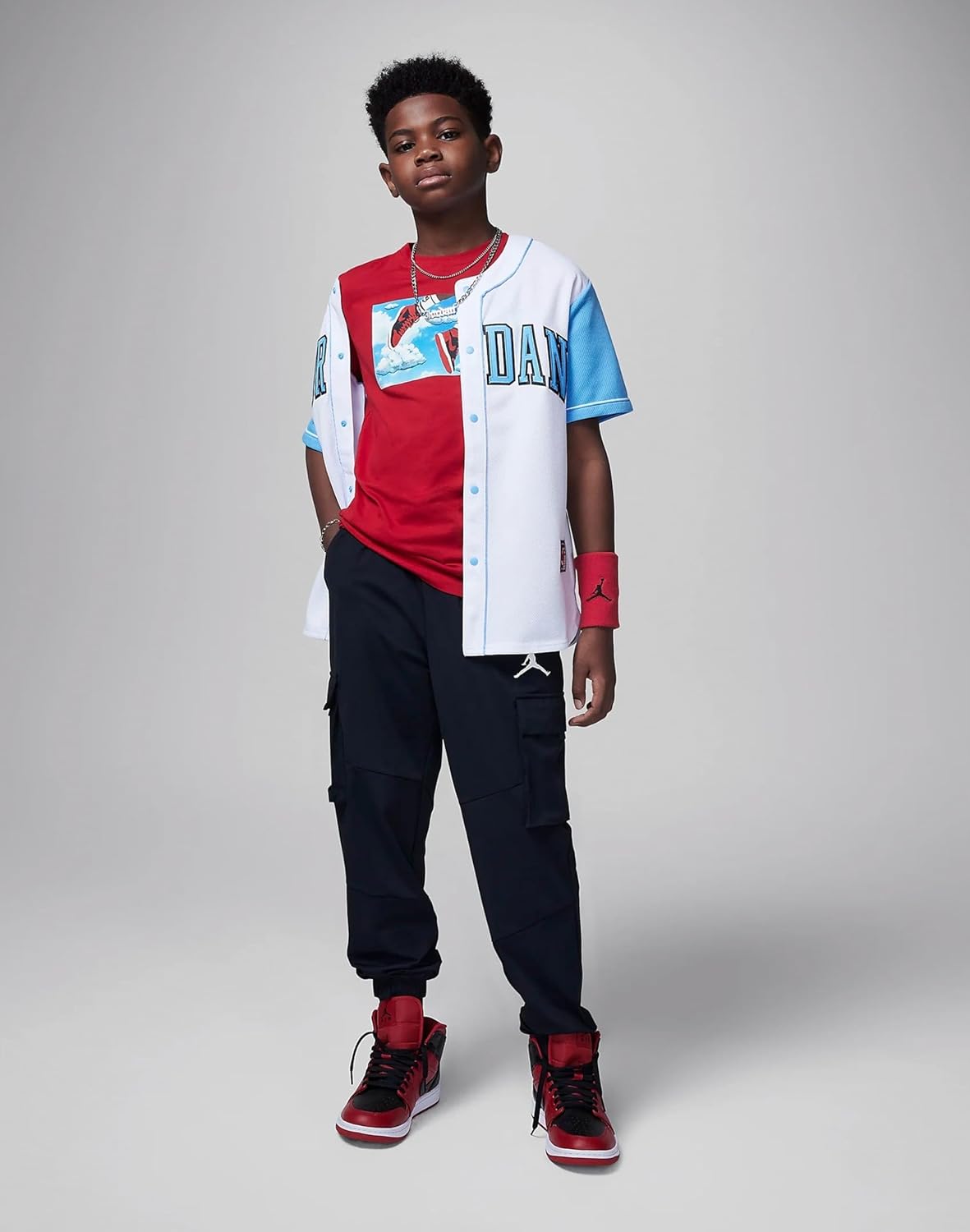 Jordan in Flight Tee Grade-School (95D473-R78, Red)