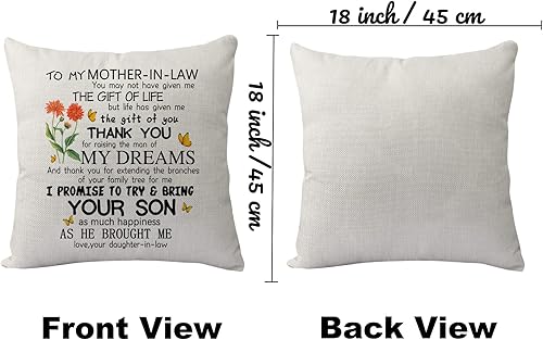 Miniatura 2 de Funda de almohada para suegra, funda de almohada para suegra para cumpleaños, Día de la Madre, Navidad, Acción de Gracias, regalo para mamá de parte