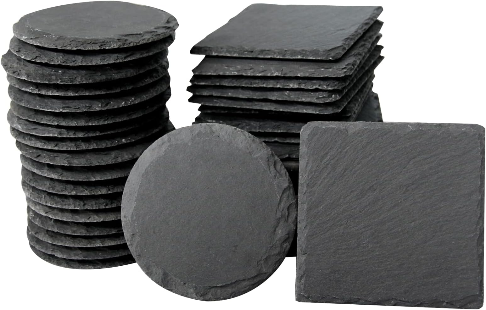 Navaris Slate Placemat and Coaster Set Set of 8 Natural