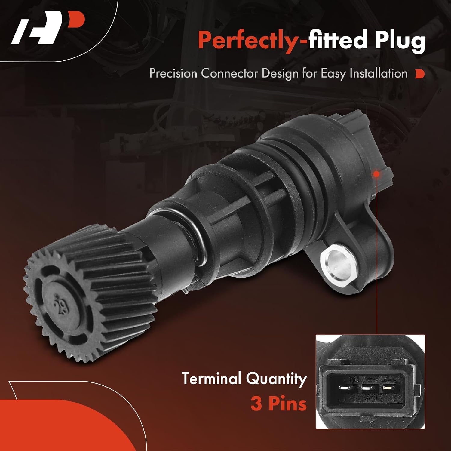 A-Premium Transmission Output Speed Sensor Compatible with Hyundai Elantra 2001-2006, Sonata 1999-2001, Tiburon 2003-2008 & Kia Optima 2001-2007, Spectra/Spectra5 2004-2006, DOHC, Gas, FWD Only