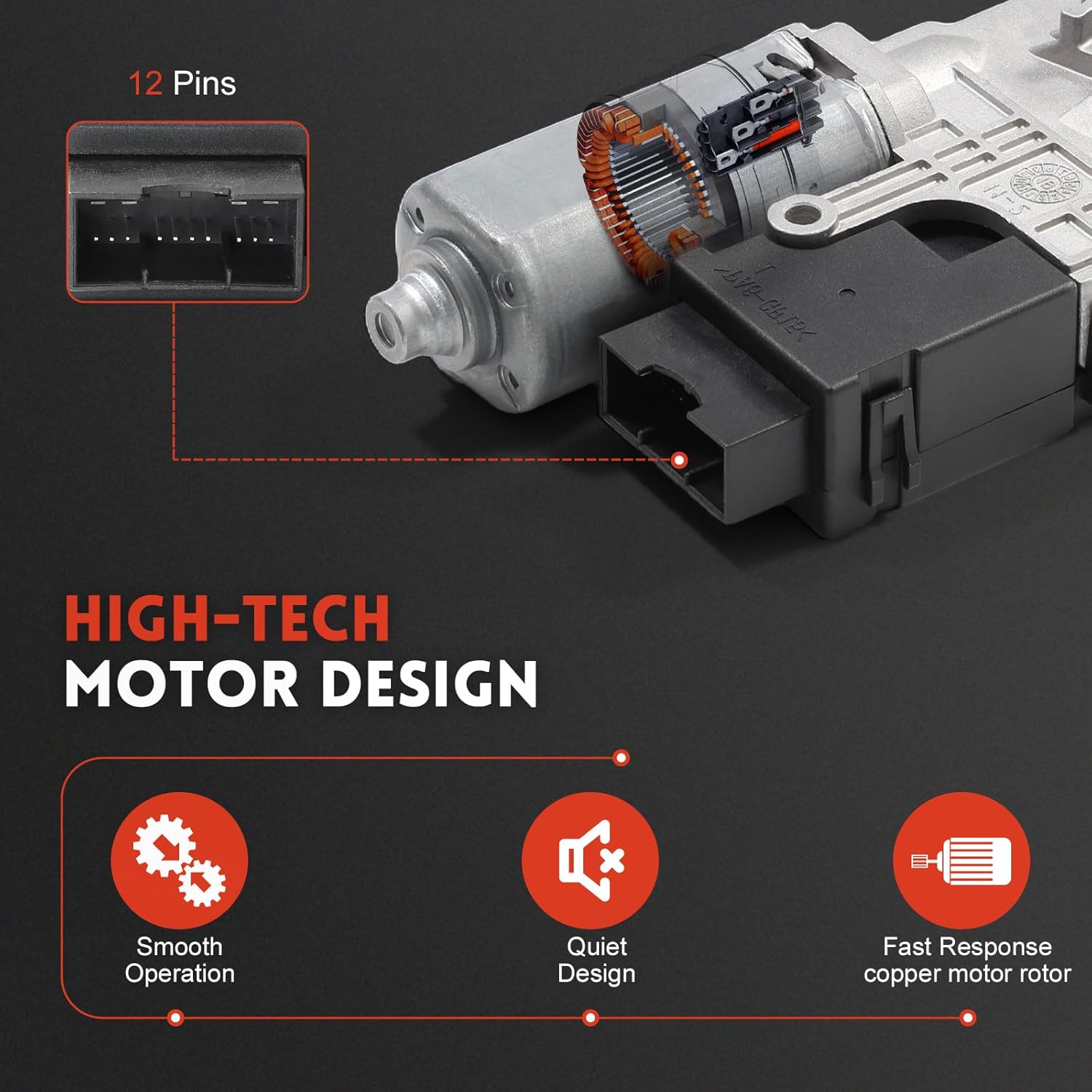 GlobalPrince Sunroof Moon Roof Motor 2-PCS Set Compatible with Ford Explorer 2011-2017 Sport Utility, Left and Right, Replace# BB5Z15790A BB5Z15790D BB5Z-15790-A BB5Z-15790-D MM1147 MM-1038