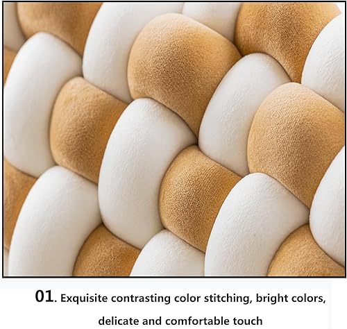 Miniatura 5 de BLEMO Knot Throw Pillow Home Decoration Cushion, Knotted Square Pillow Room Decor Handmade Floor Cushion for Couch Bed Living Room 30 * 50 * 12cm