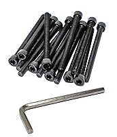 Vista 93 de iexcell Juego de 50 tornillos M4 x 20/25/30/35/40 de acero de aleación de grado 12.9, acabado de óxido negro