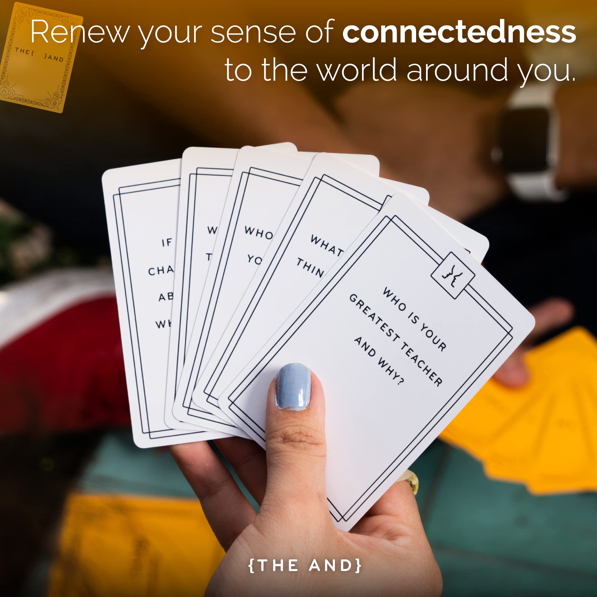 {THE AND} Strangers Edition - Conversation Starter Card Game - Fun Getting to Know You Game - Ice Breakers to Reduce The Space Between You and a Stranger - Questions to Make a Friend by The Skin Deep - Image 6