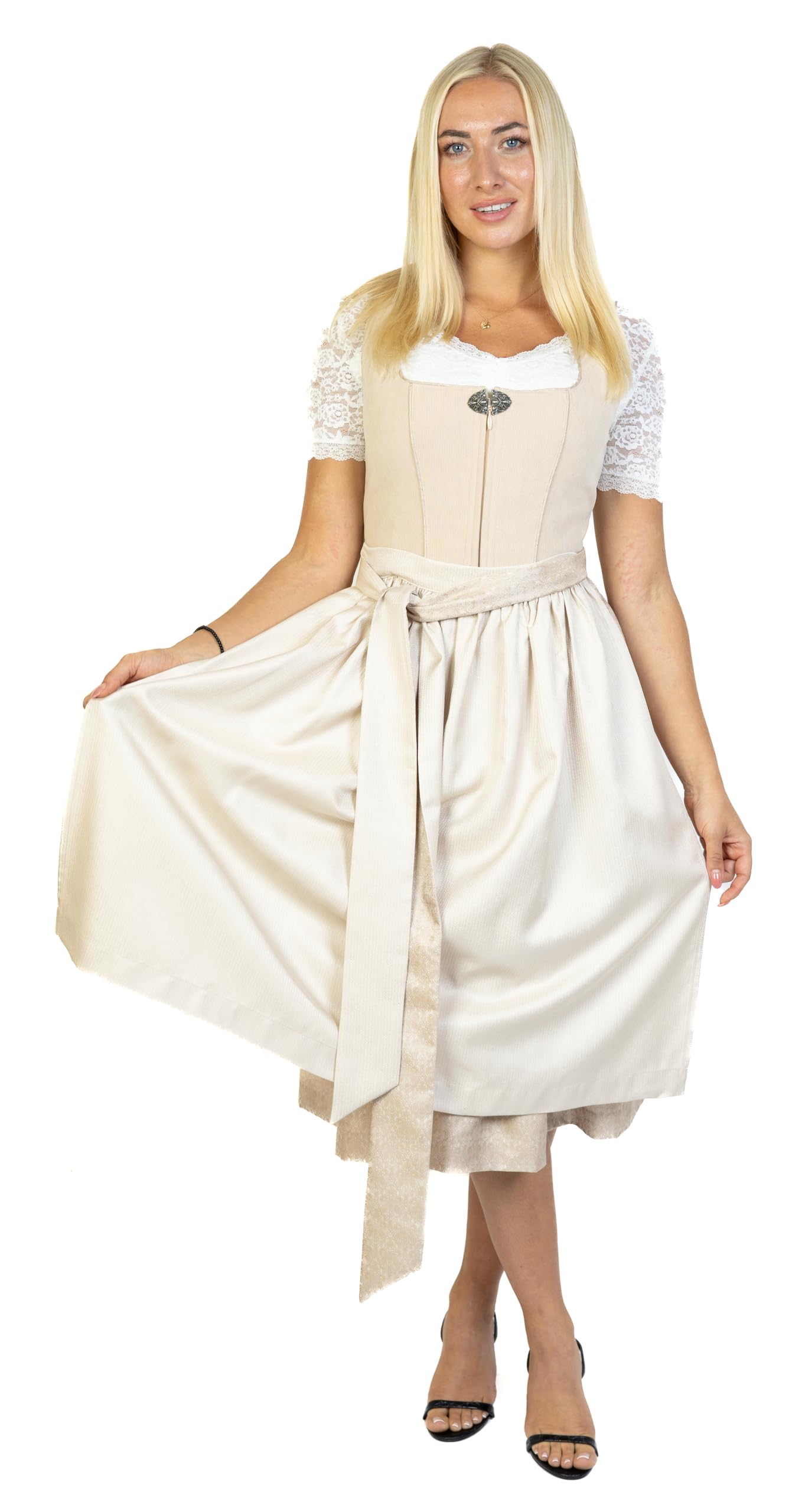 Trachtl -Kollektion Sissi in 4 Farben, Dirndl, Trachtenkleid mit Schürze, Klassische und Elegante Tracht aus Cord für Oktoberfest