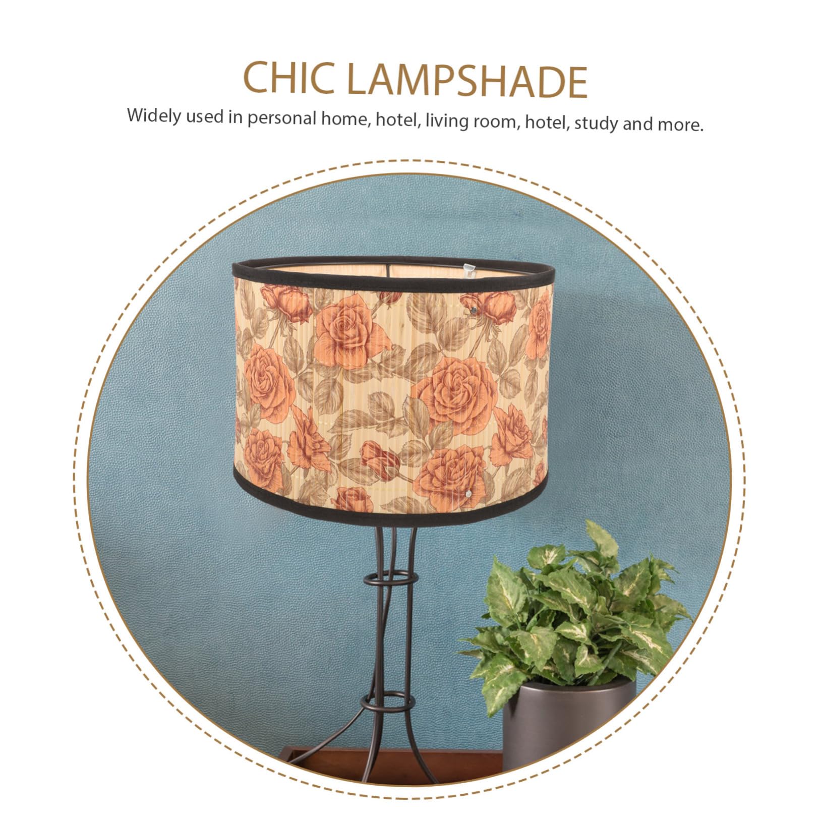 VILLCASE Pantalla de Lámpara de Bambú Creativa y Simple Luz Suave para Decoración del Hogar