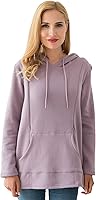 Vista 12 de Bearsland - Sudadera de lactancia y maternidad para mujer, con bolsillos y capucha Gris