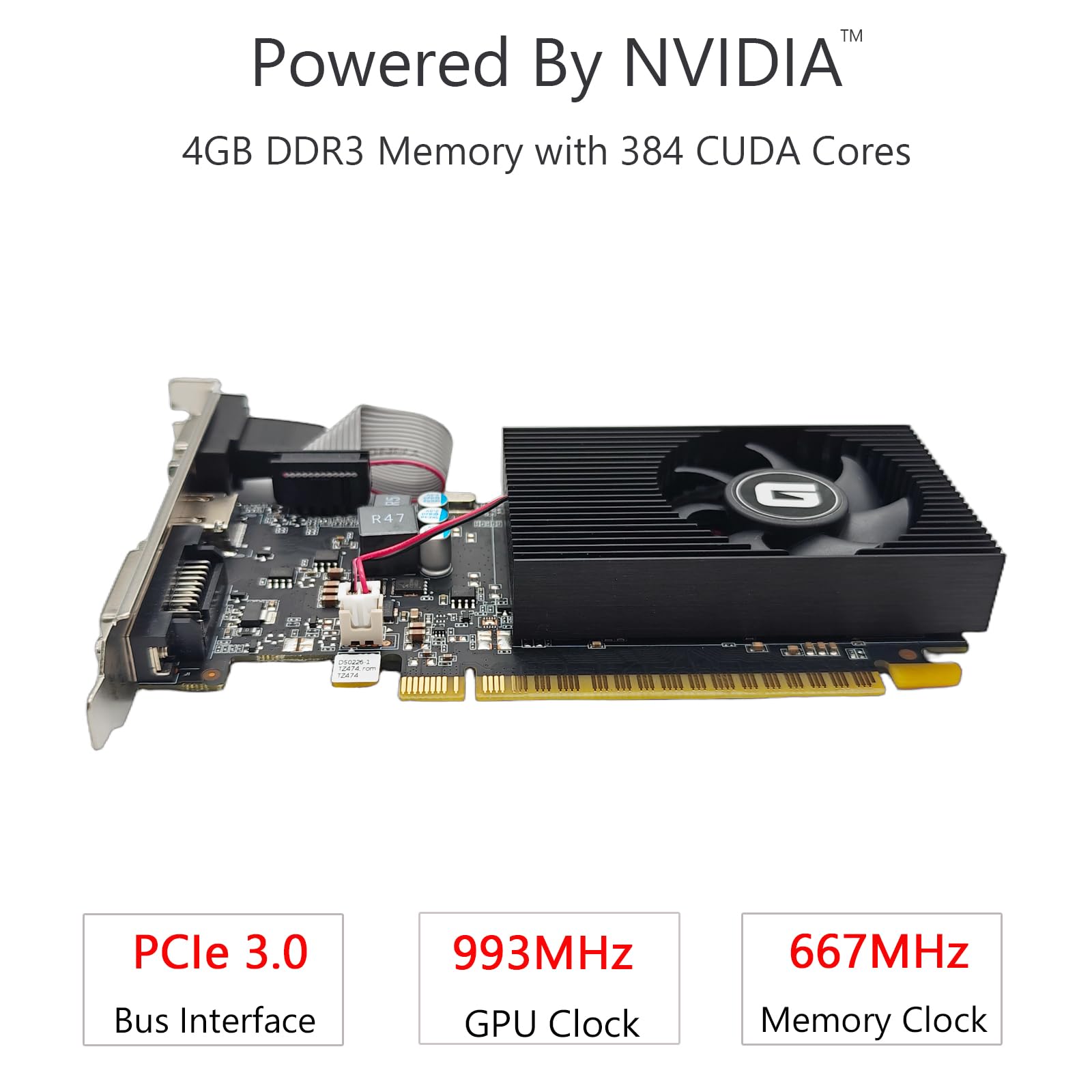 Amazon.com: GeForce GT 740 4G DDR3 Low Profile Graphics Card, PCI