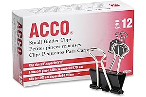 Acco Small Binder Clips, Extra Value Pack of 96