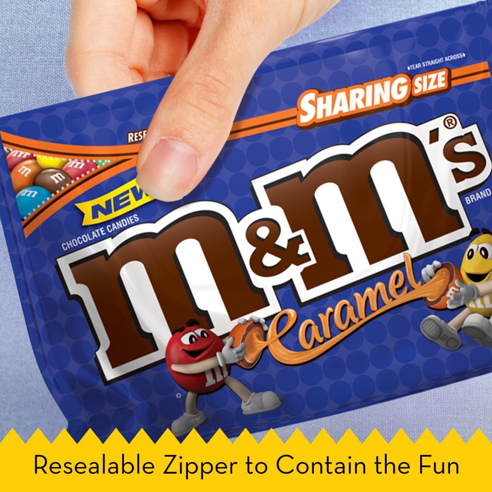 M&M'S Caramel Chocolate Candy Sharing Size 9.6-Ounce Bag
