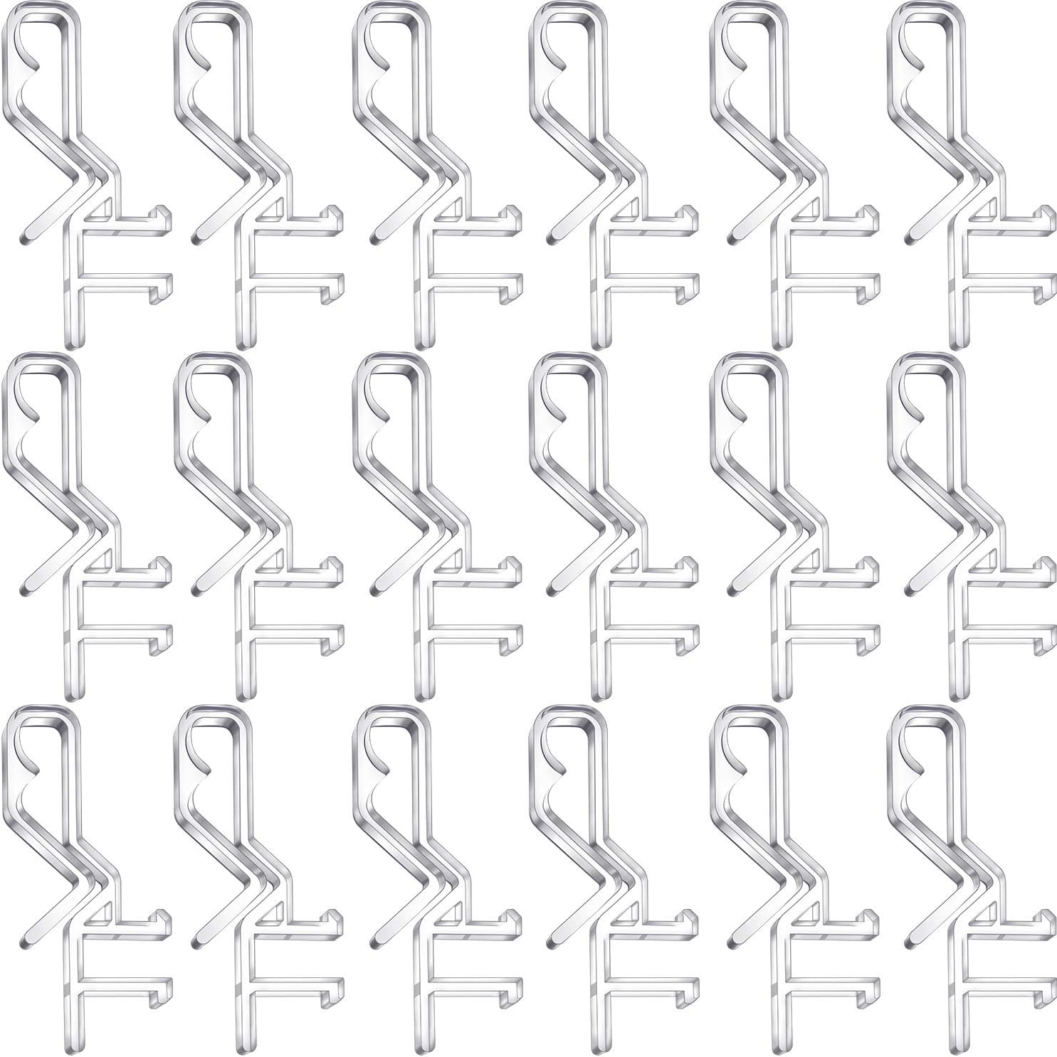 Hidden Valance Clips for Window Blinds Clear Plastic Valance Clips for Horizontal Blind(20 Pieces,1.86 Inch)