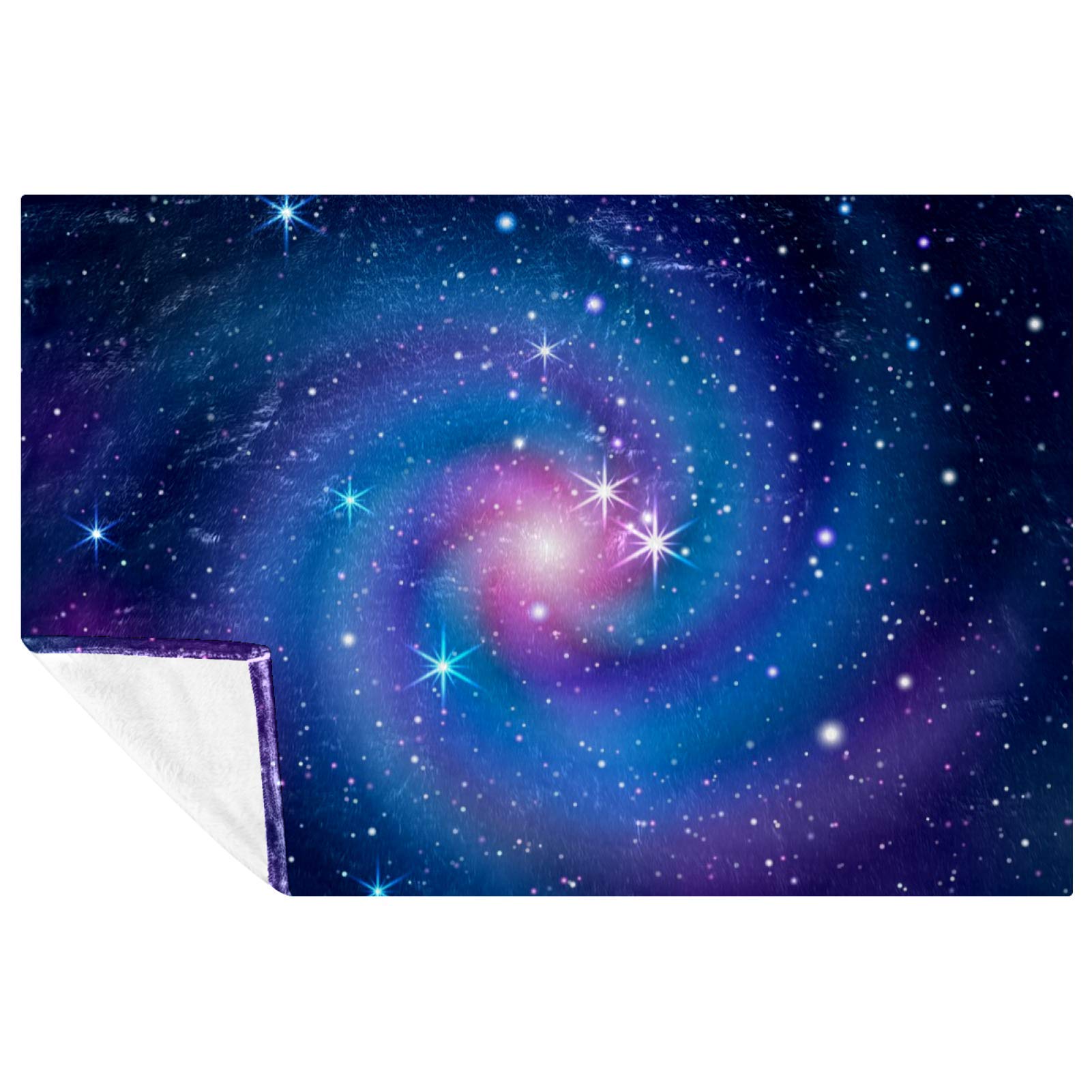 Couverture douce galaxie pour lit : plaid chaud contre le froid en camping