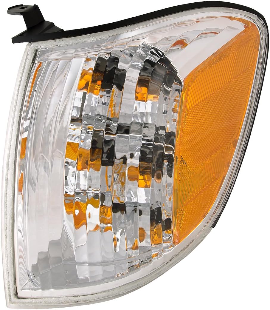 HEADLIGHTSDEPOT Chrome Housing Signal Light Compatible with Toyota Sequoia Tundra Includes Left Driver Side Signal Light